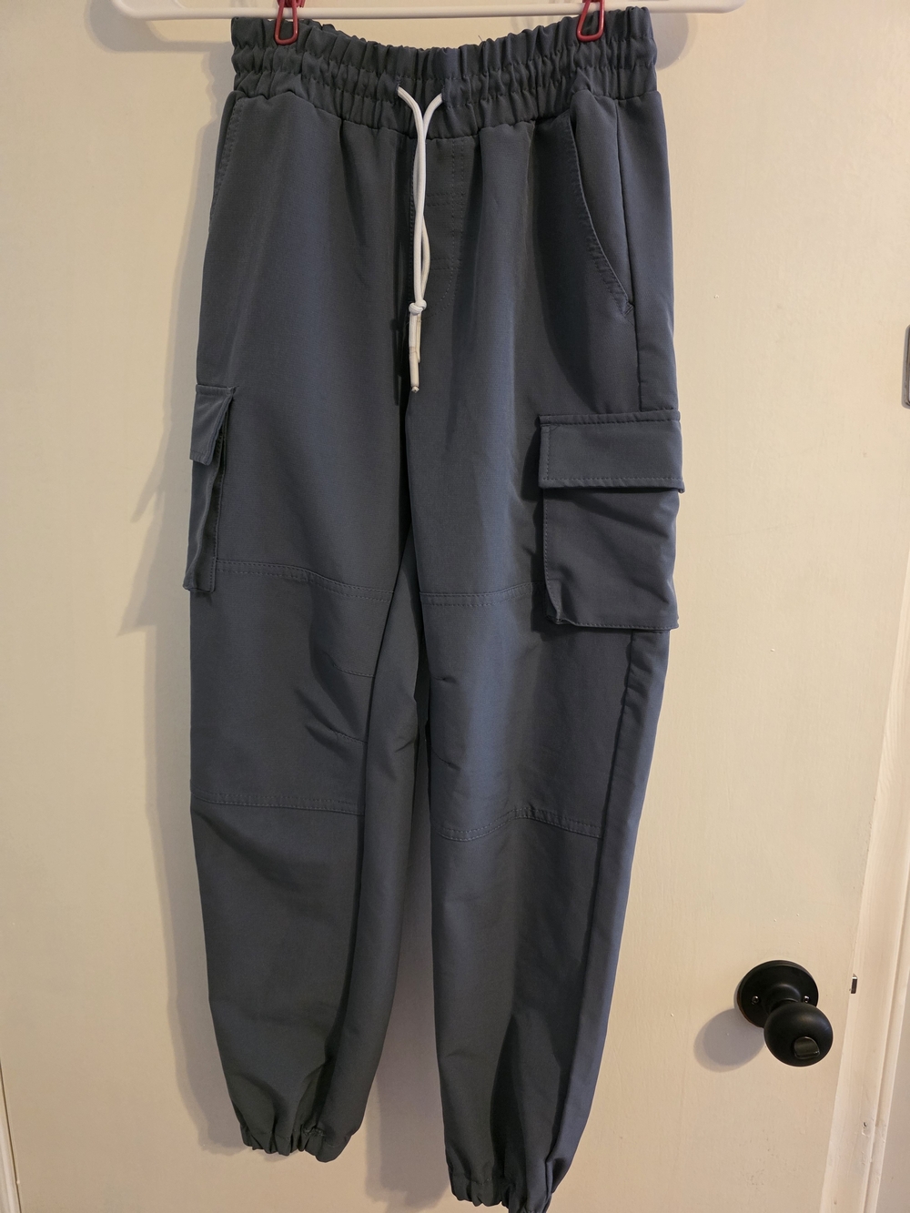 Sovereign Code Jamie Jogger Cargo Pants Kids Size 10/12 Gray Blue Stretch